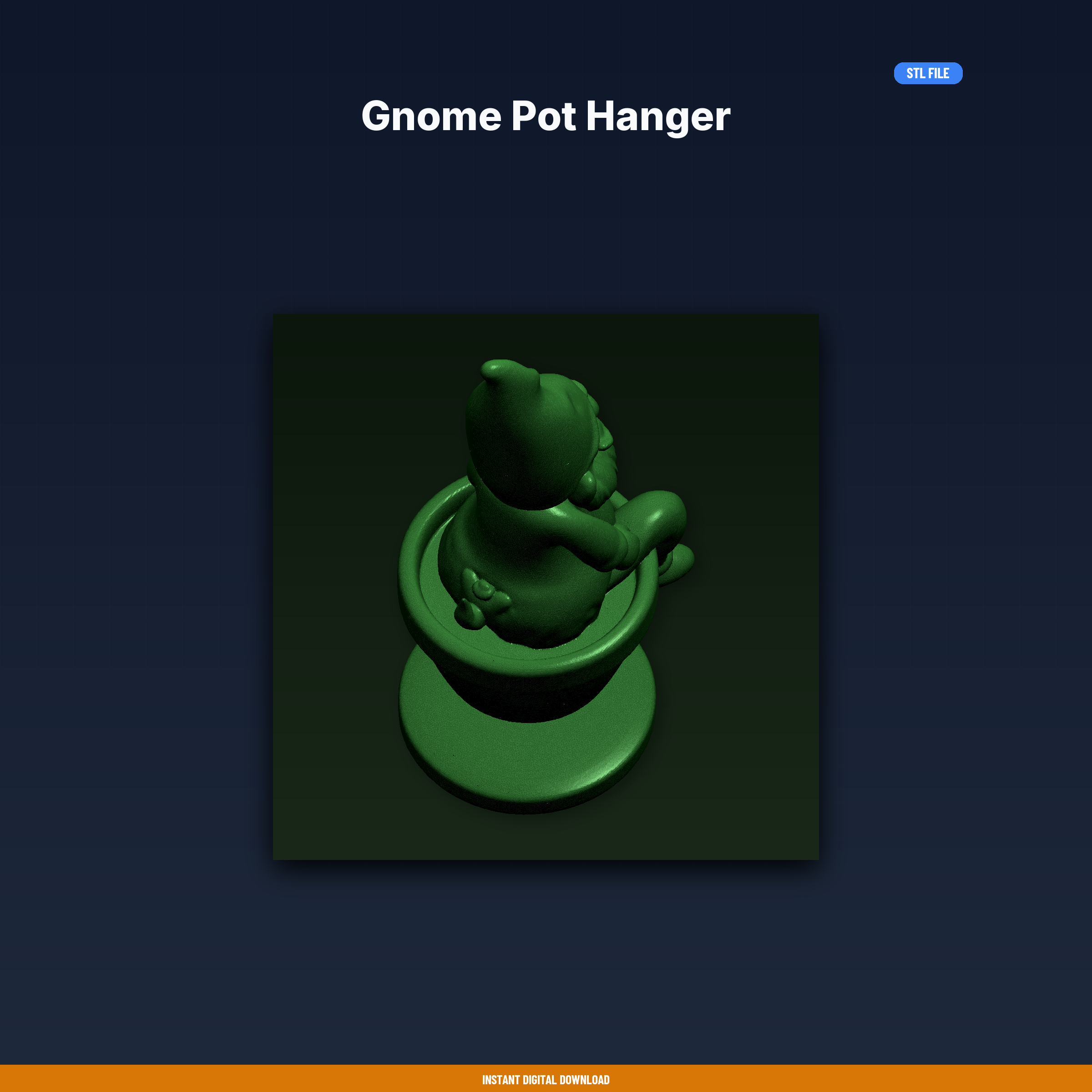 Gnome Pot Hanger - 3D Printable STL File