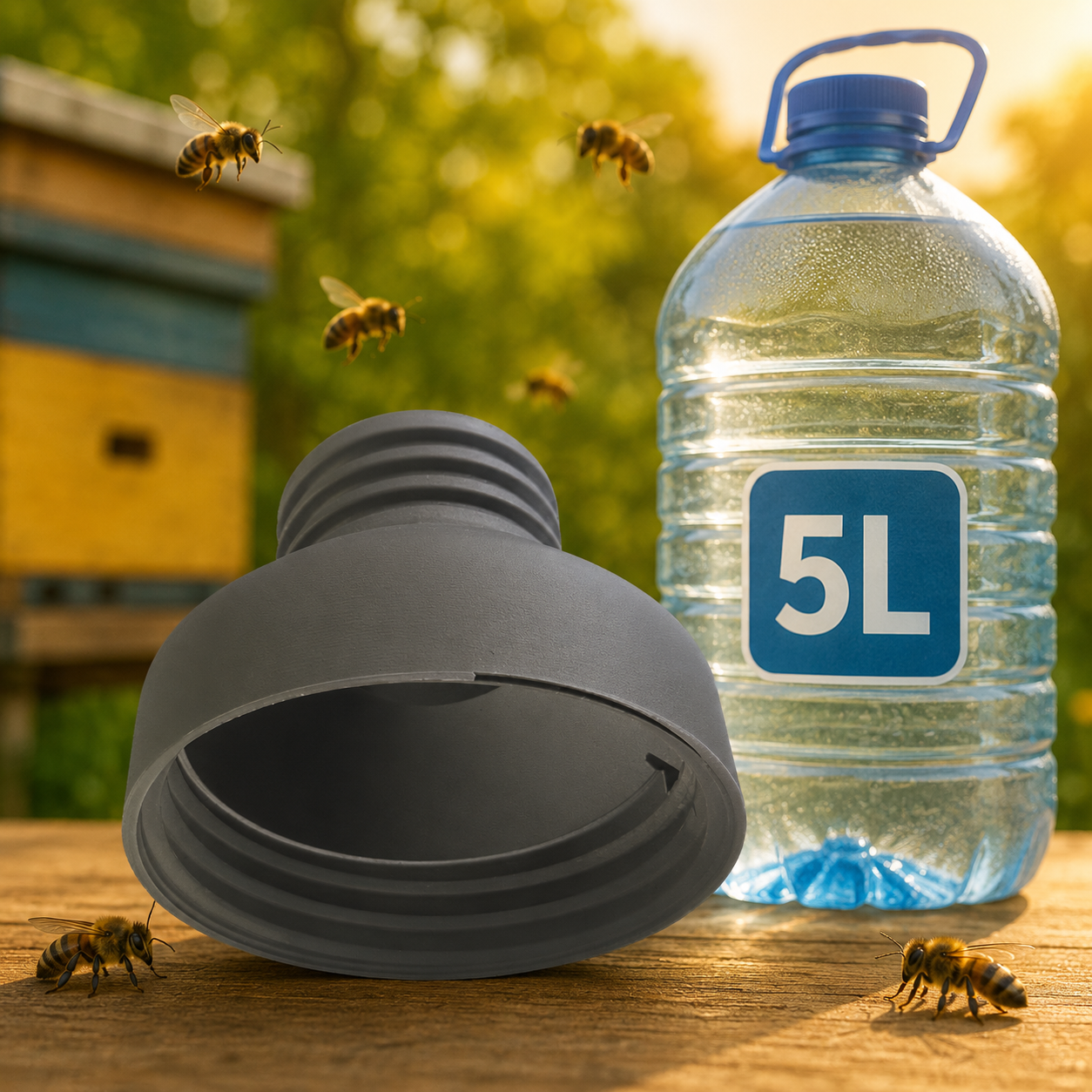 Cup for Bee Feeding with 5 L water Jug