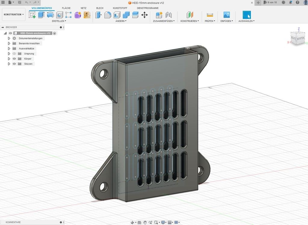 2,5" HDD 15mm Vesa100 case enclosure