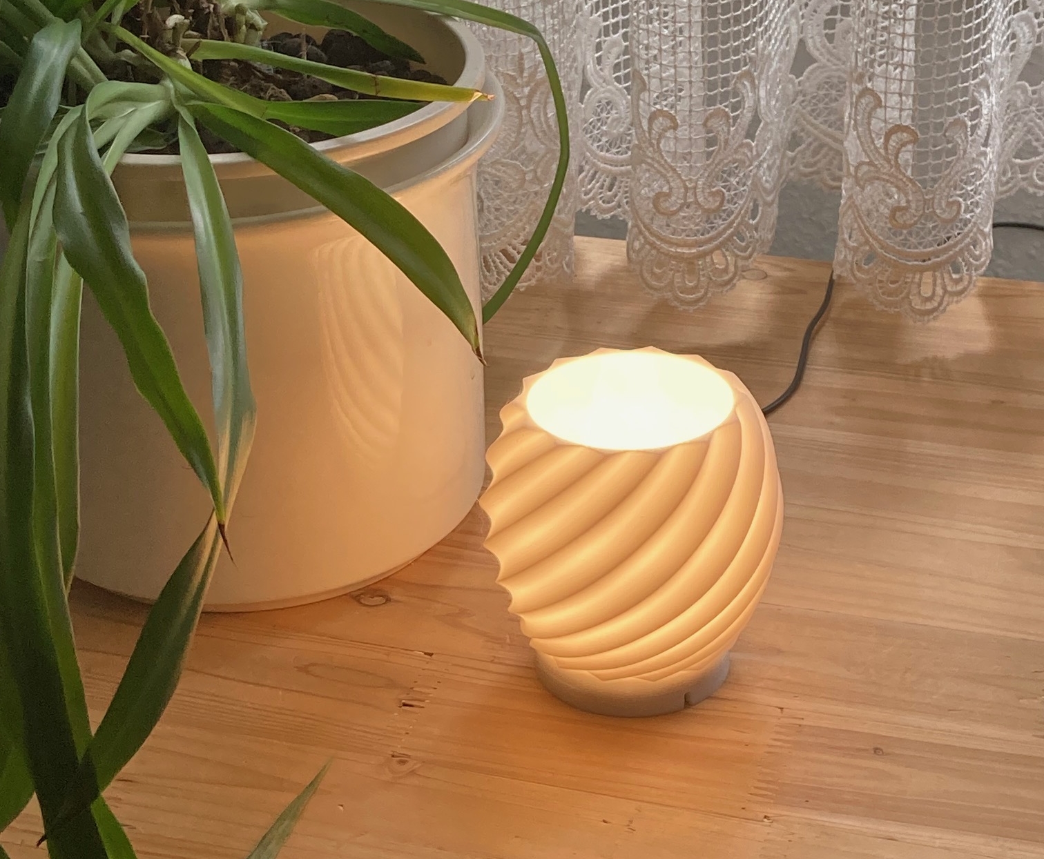 Lamp #55  - Twisted Vase shade for Bambu Lamp Kit 001 Base