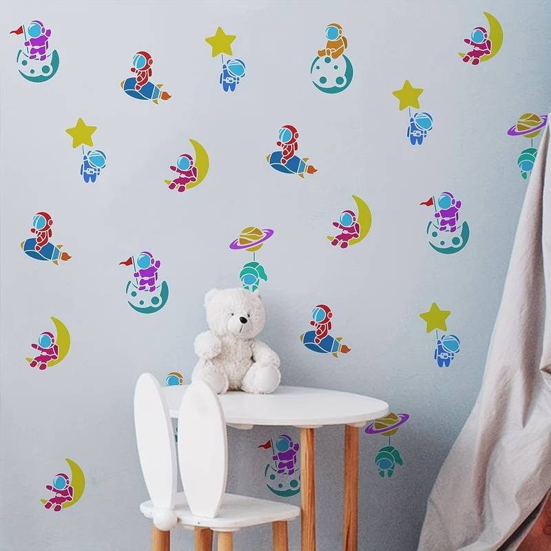 Montessori Template Kids Stencils space astronaut by Martin20 ...
