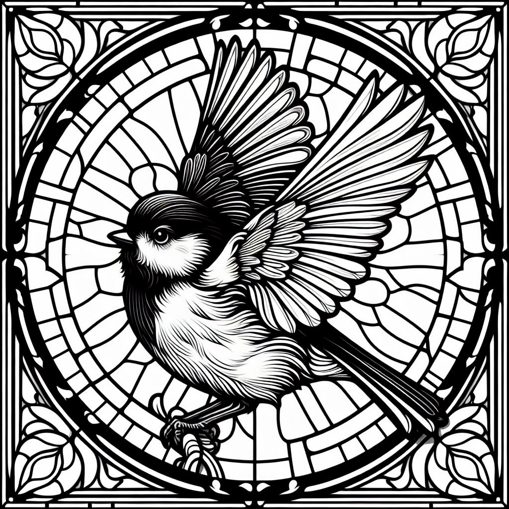 Wall art / coaster: Tit (version 1)
