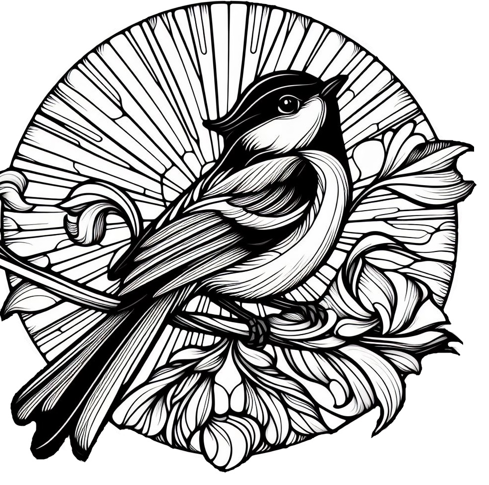 Wall art / coaster: Tit (version 2)