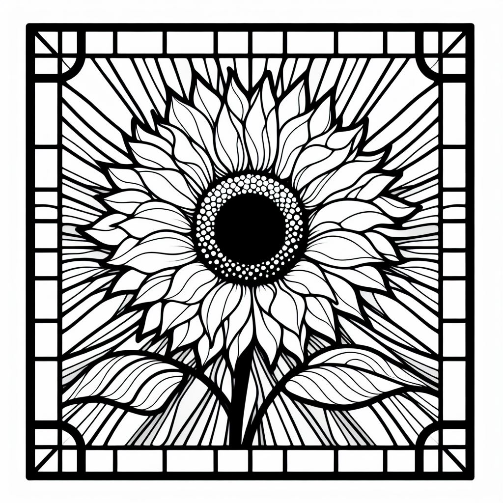Wall art: Sunflower (version 2)