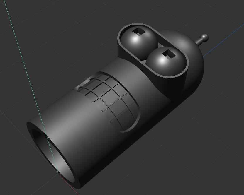 Presta valve cap Bender from Futurama