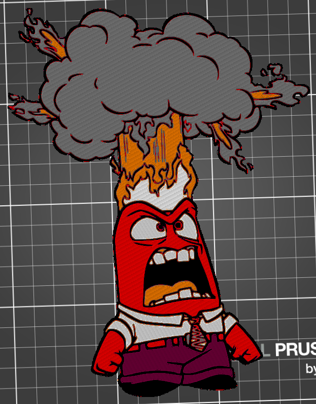 Anger - Inside Out - Hueforge by fernandotg81 | Download free STL 