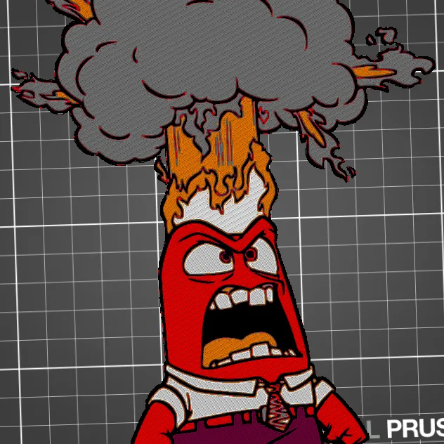 Anger - Inside Out - Hueforge by fernandotg81 | Download free STL 