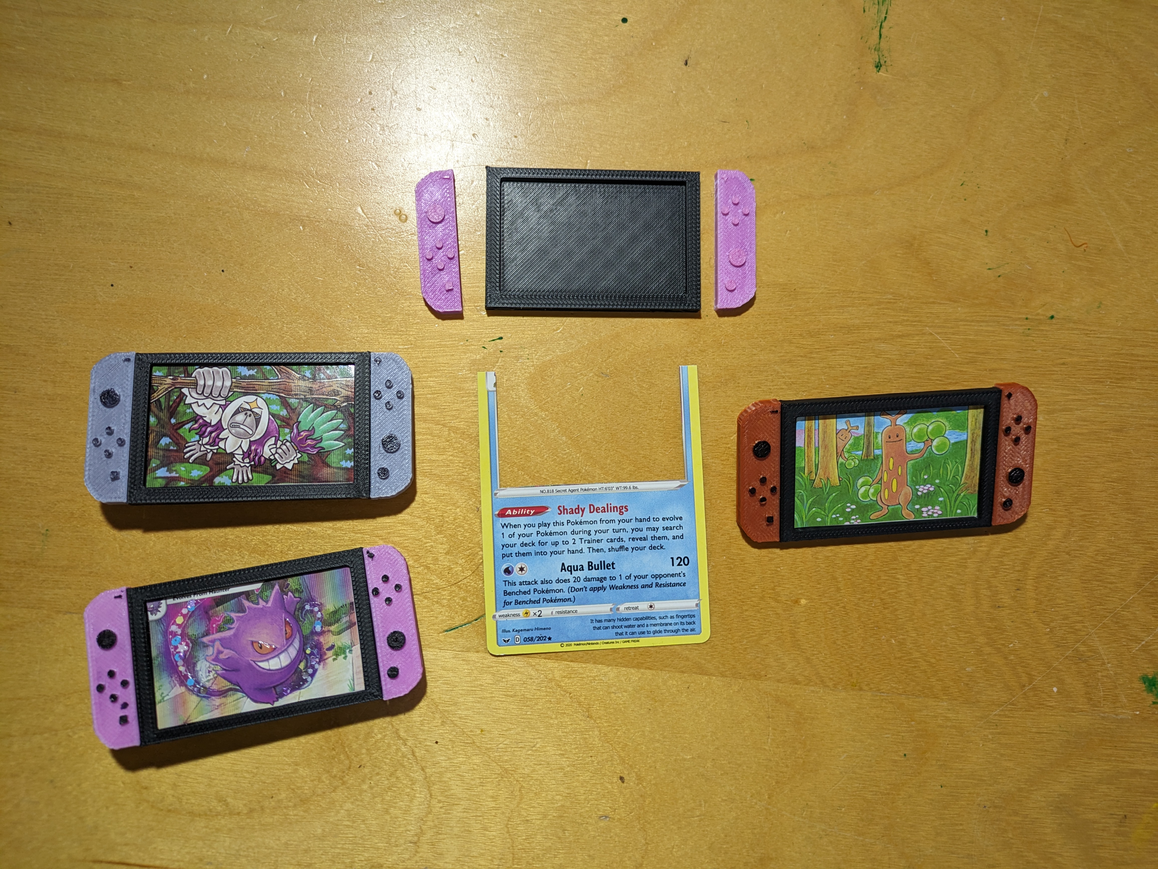 mini Nintendo Switch Pokémon Card Keychain