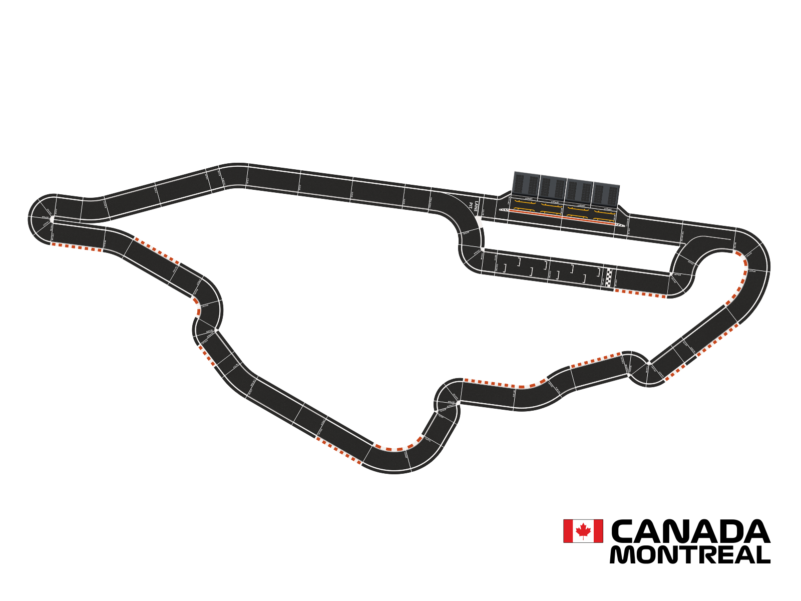 Racing Circuits Building Kit Canada Montreal Grand Prix By Michal