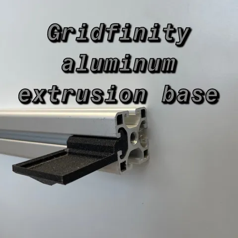 Gridfinity base for 40x40 aluminum extrusion horizontal