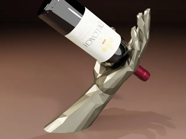 Elegant Wine Bottle Holder - Low Poly Hand