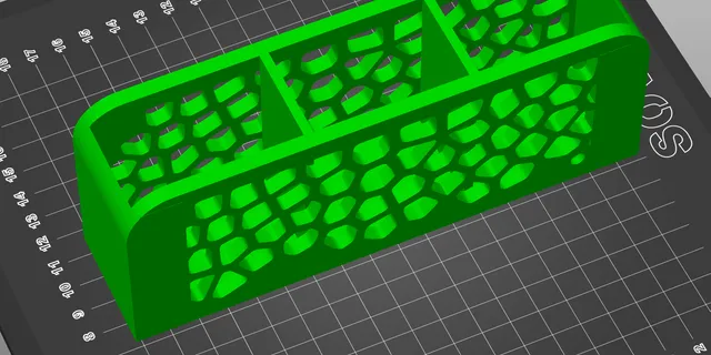 Wall Mounted Voronoi Remote Holder - triple - flat on back