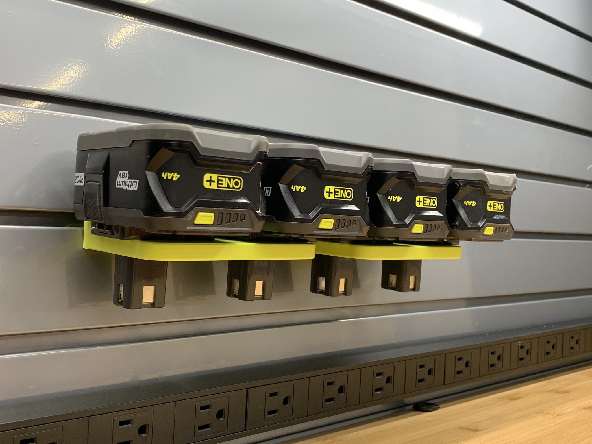 Ryobi 18v Slat Wall Battery Holder