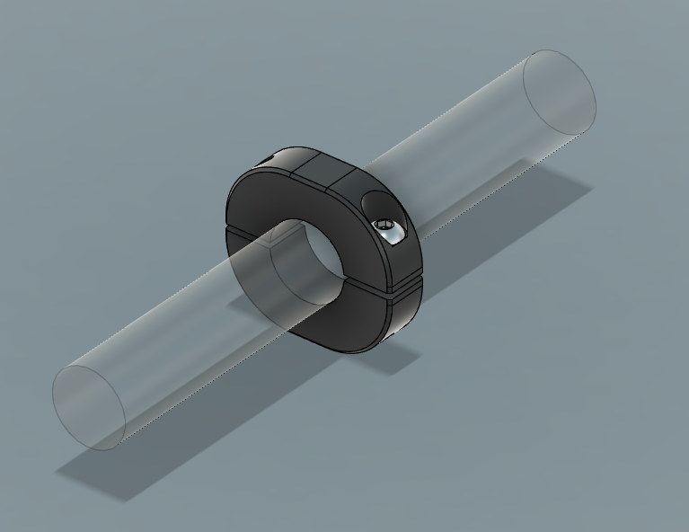 Parametric shaft collar 3D model