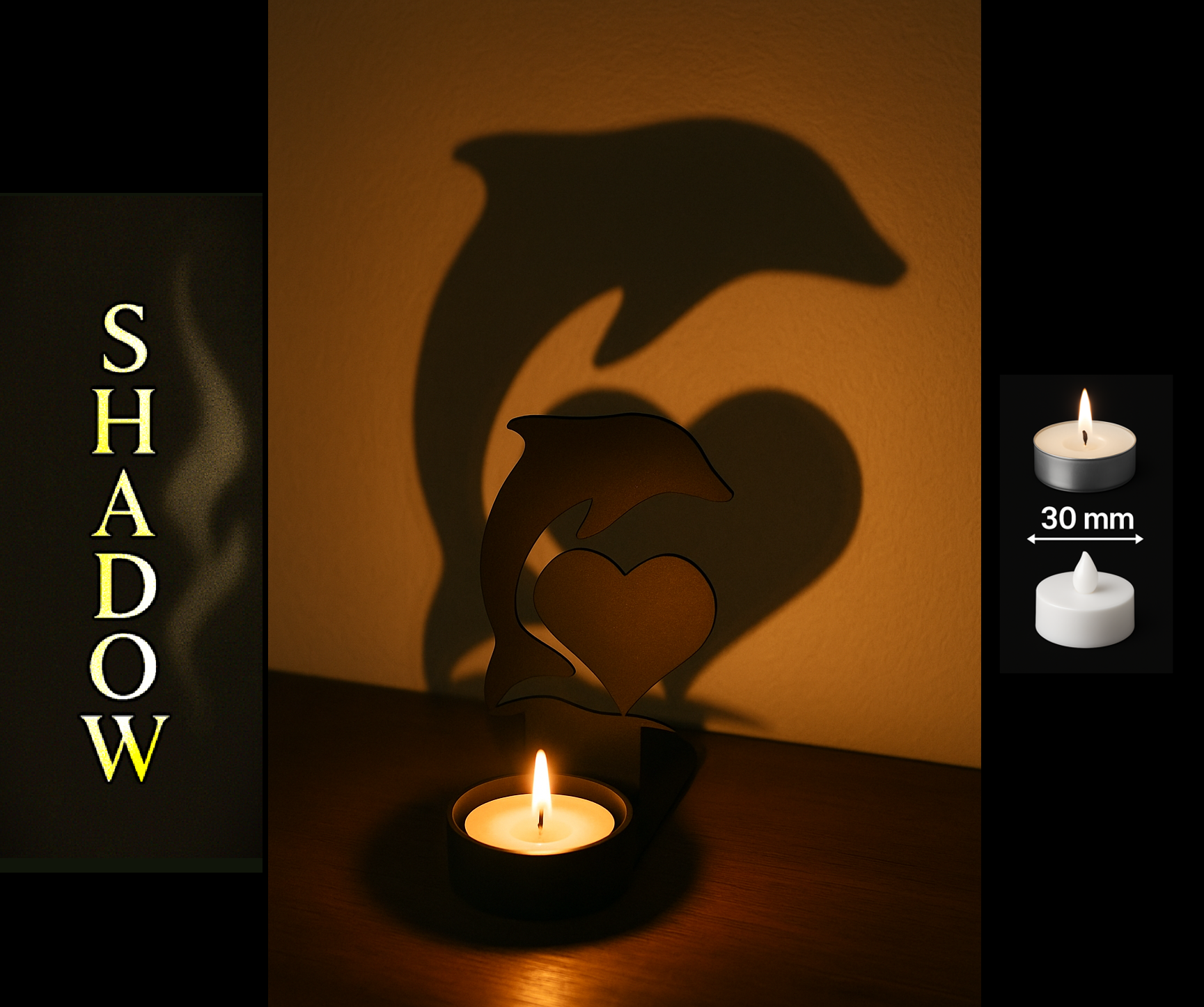 Shadow Art - Love Dolphin