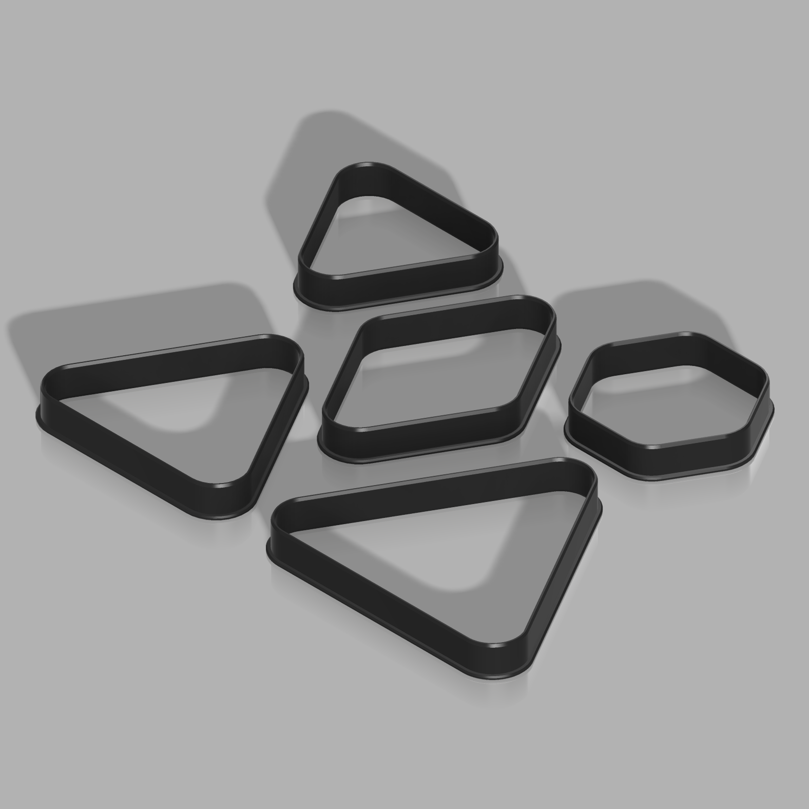Billiards racks for different types of playrules (40mm to 35mm balls)