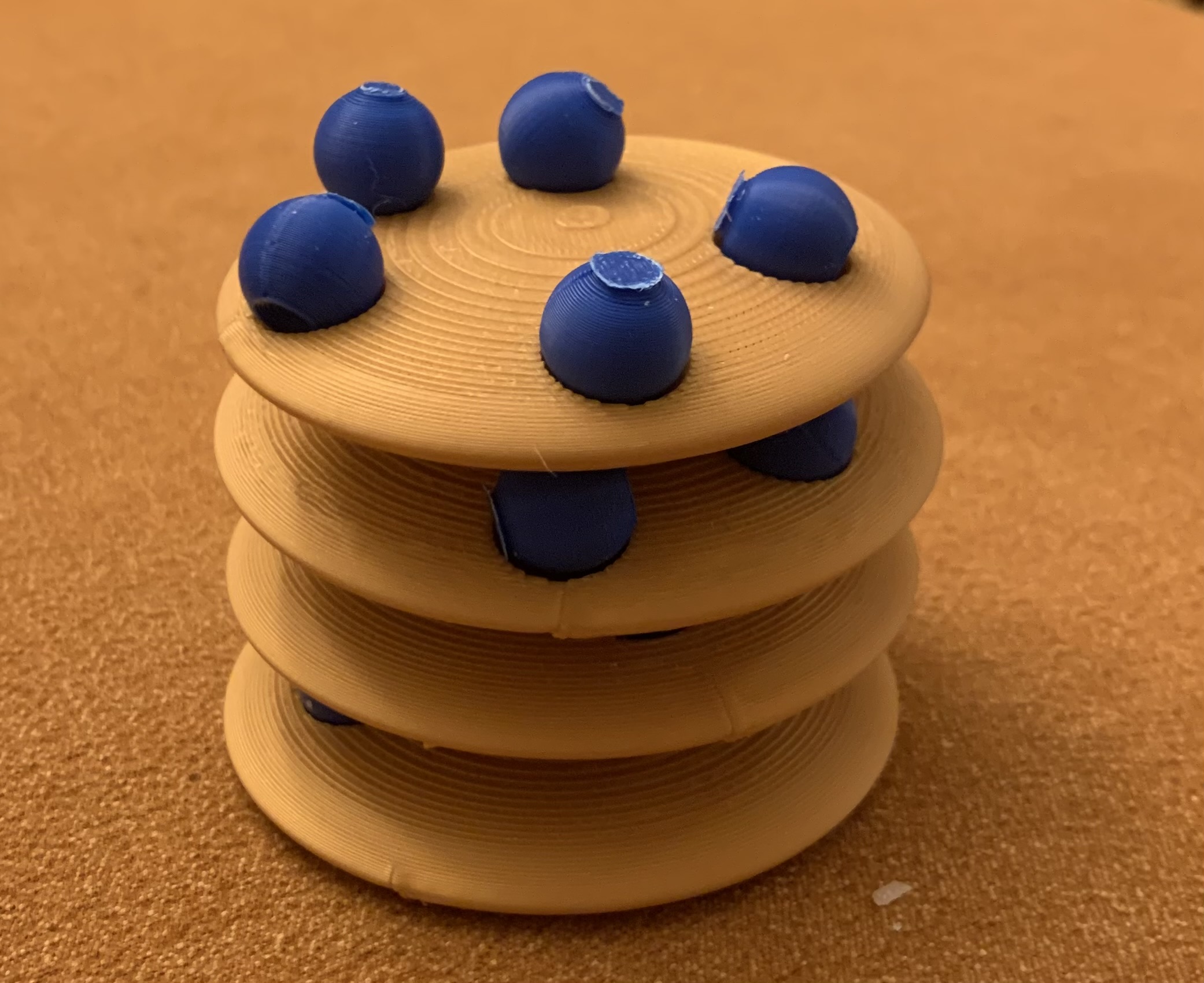 Stacking Blueberry Pancakes