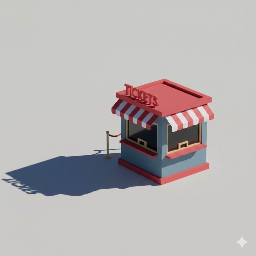 Low Poly Ticket Booth