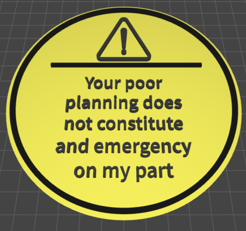 Poor Planning sign