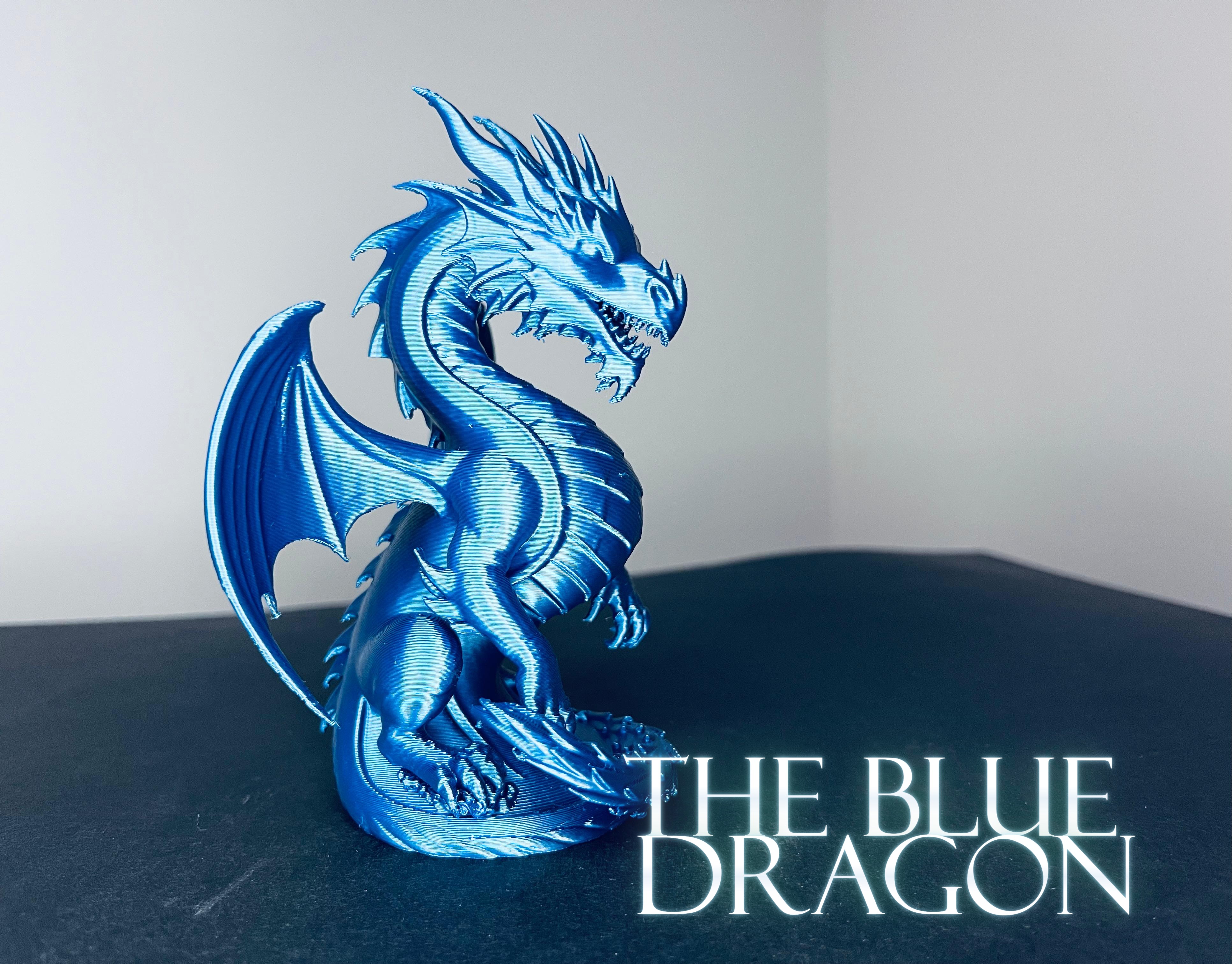 Blue dragon statute
