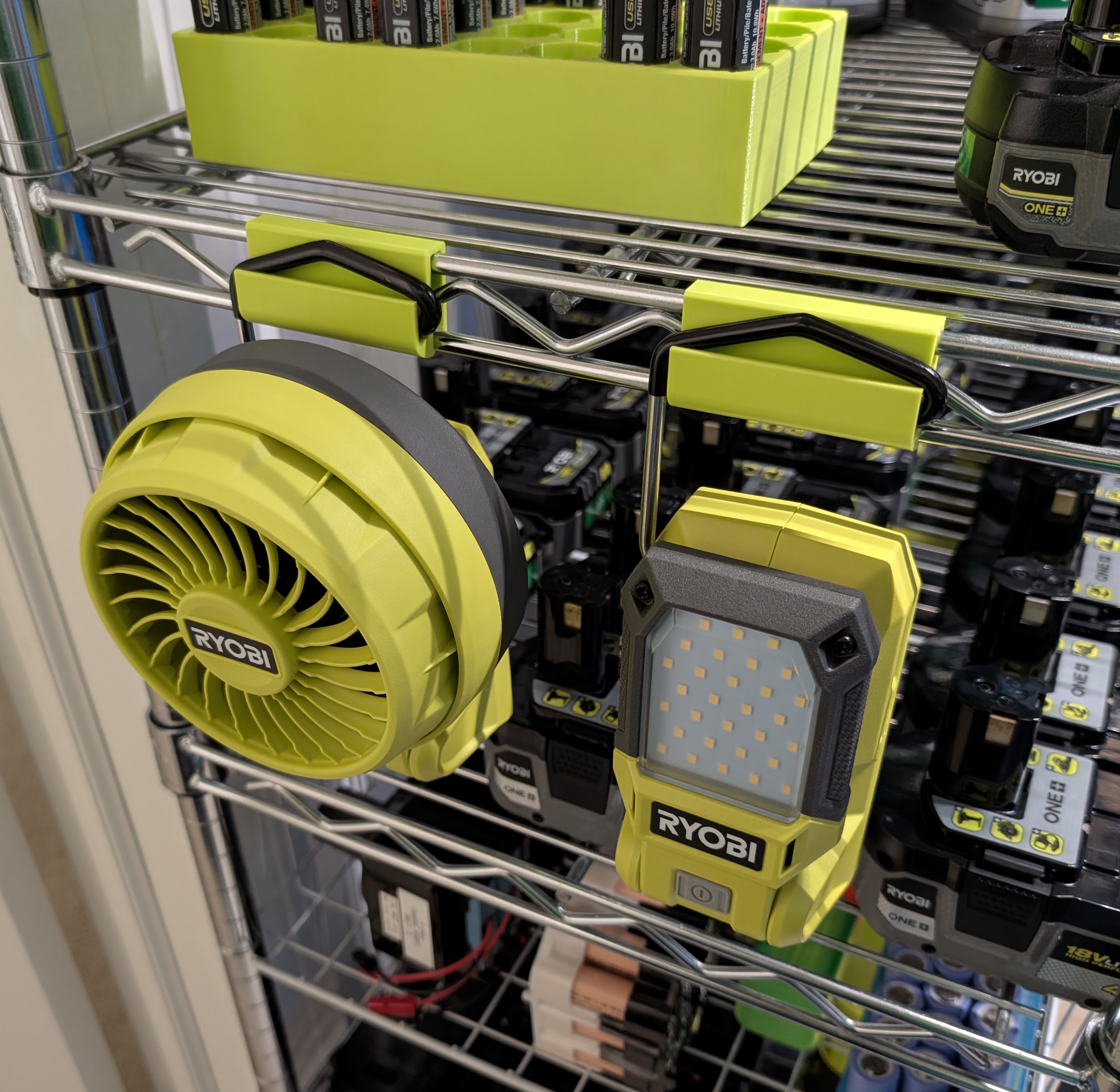 Shelf clip for Ryobi 40v fan or light 3D model