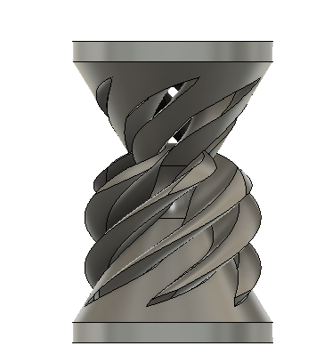 fidget toy sablier with indoor spere spiral