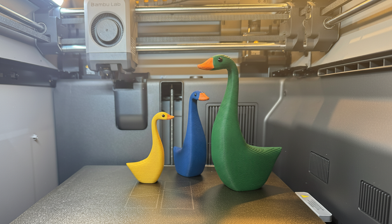 Simple Duck Family Ornament Set - Charming Rustic Decor
