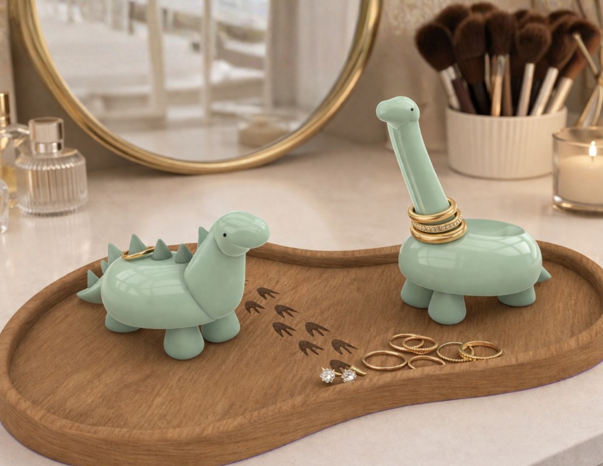 Dinosaur-inspired jewelry holder 3D model