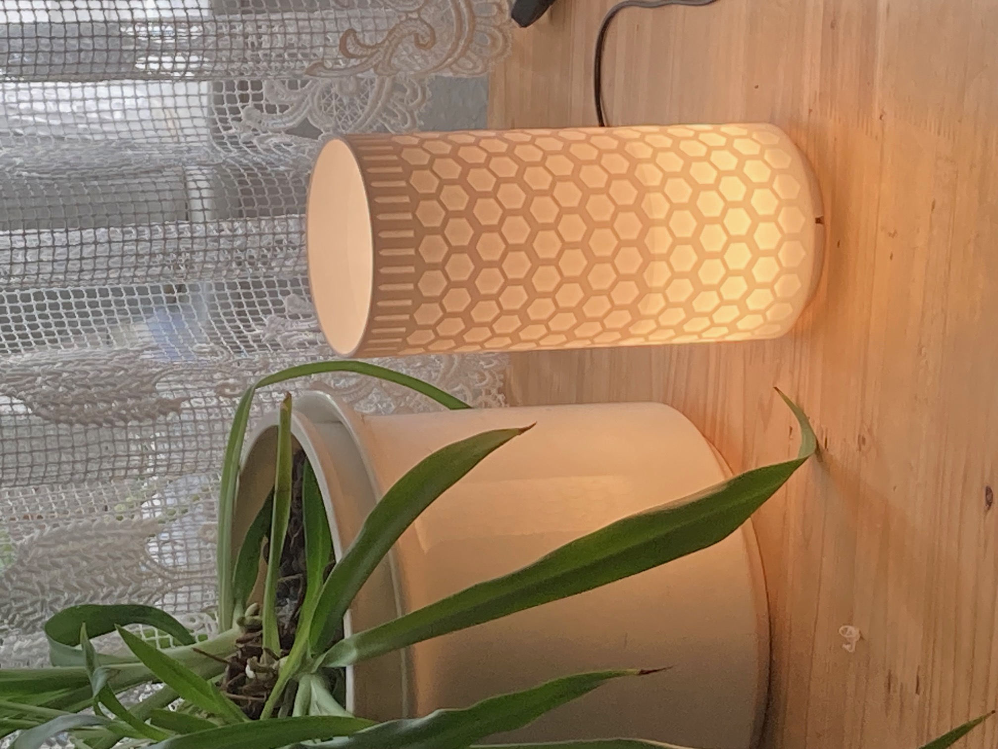 Lamp #56 - Honeycomb style lamp shade adapted to Bambu Lamp Kit 001 Base