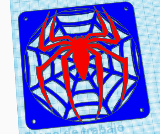 parrilla ventilador 120 mm spiderman