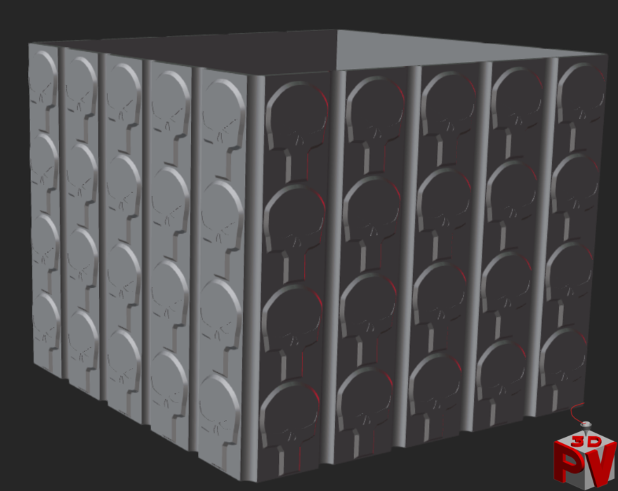 Punisher Square Organizer Bin (Vase Mode)