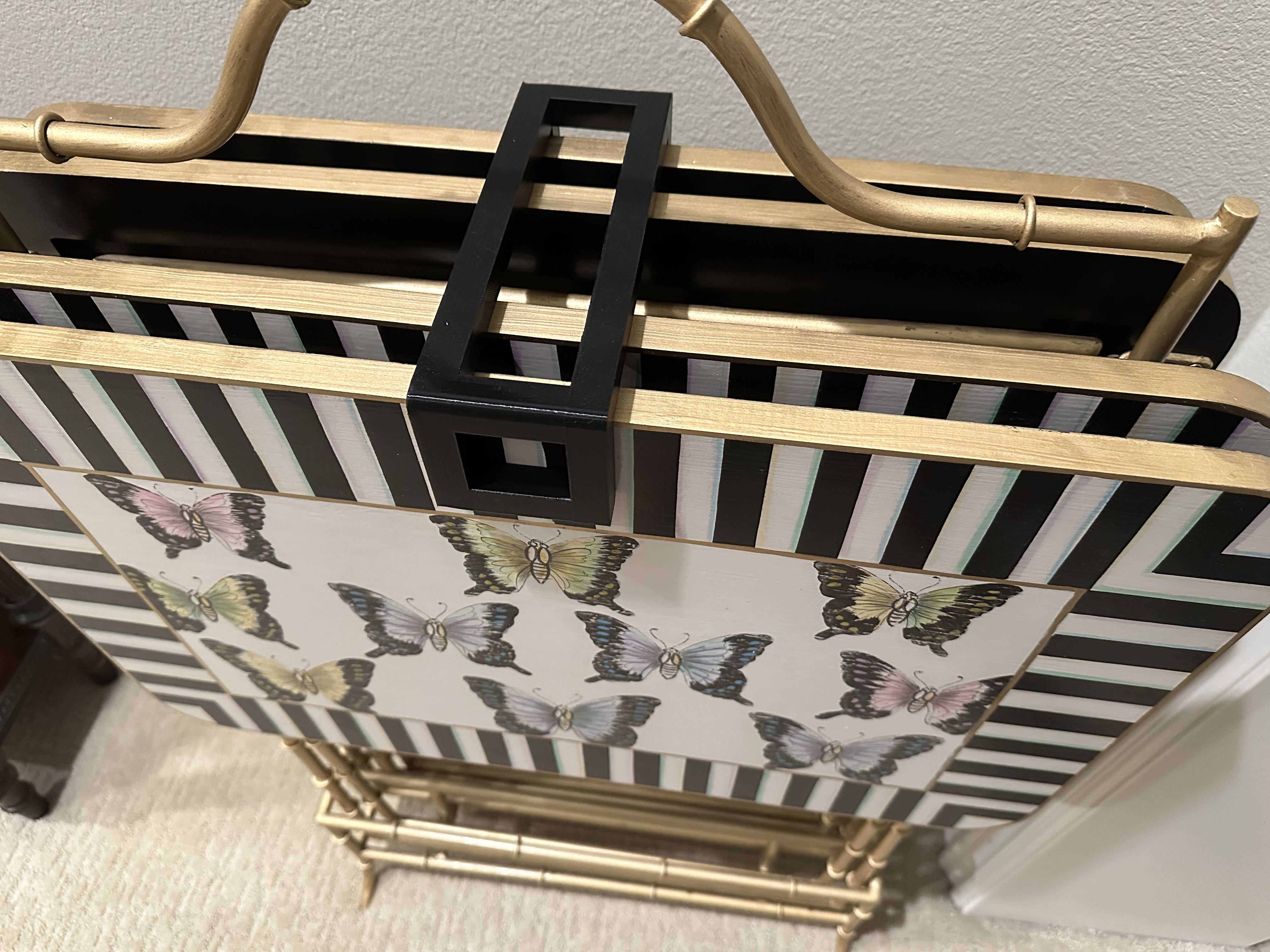 MacKenzie-Child Courtly Cocktail Table Tray Holder Clamp