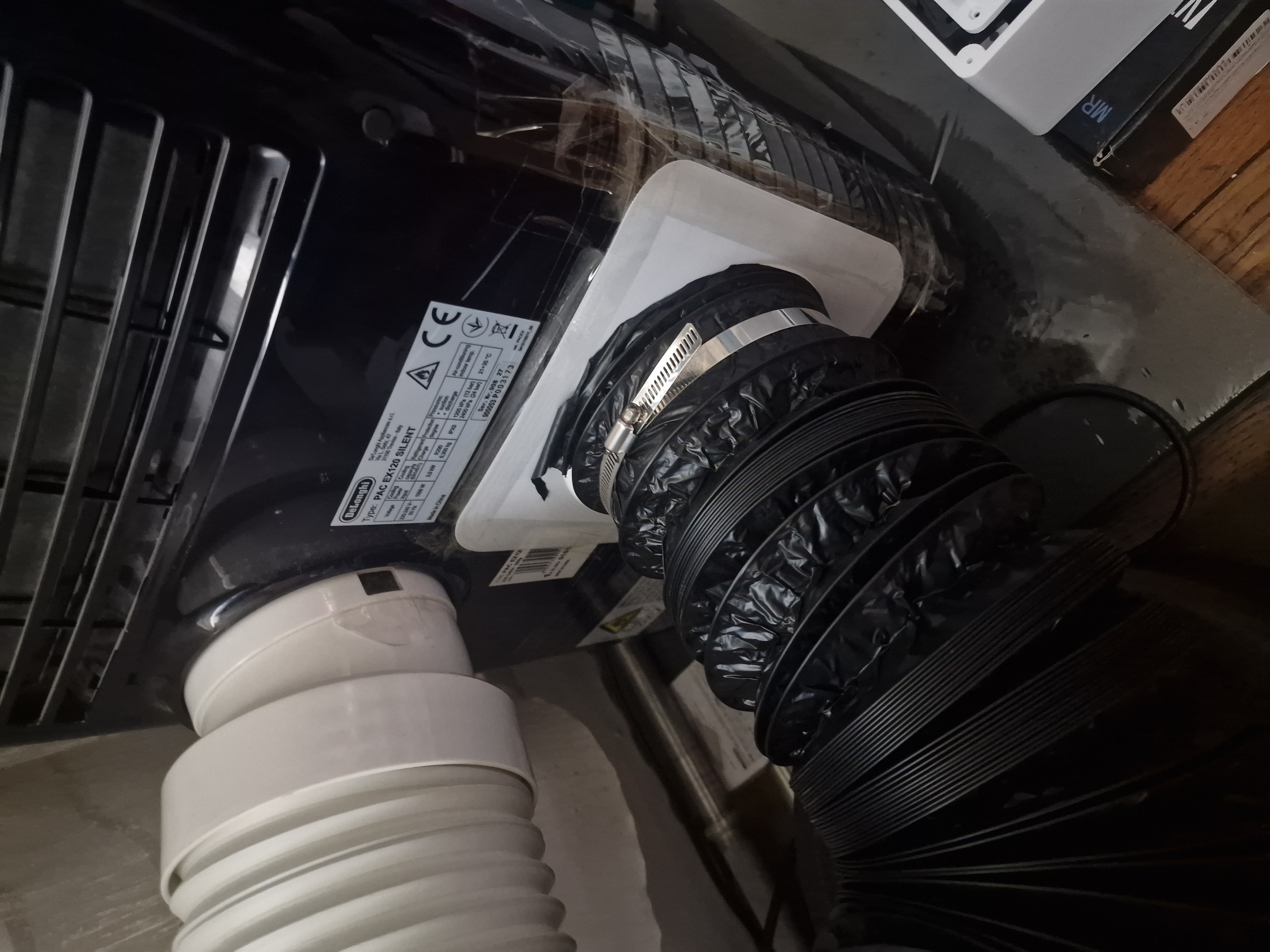 Universal printed intake adapter used to convert a single-hose portable air conditioner to dual-hose