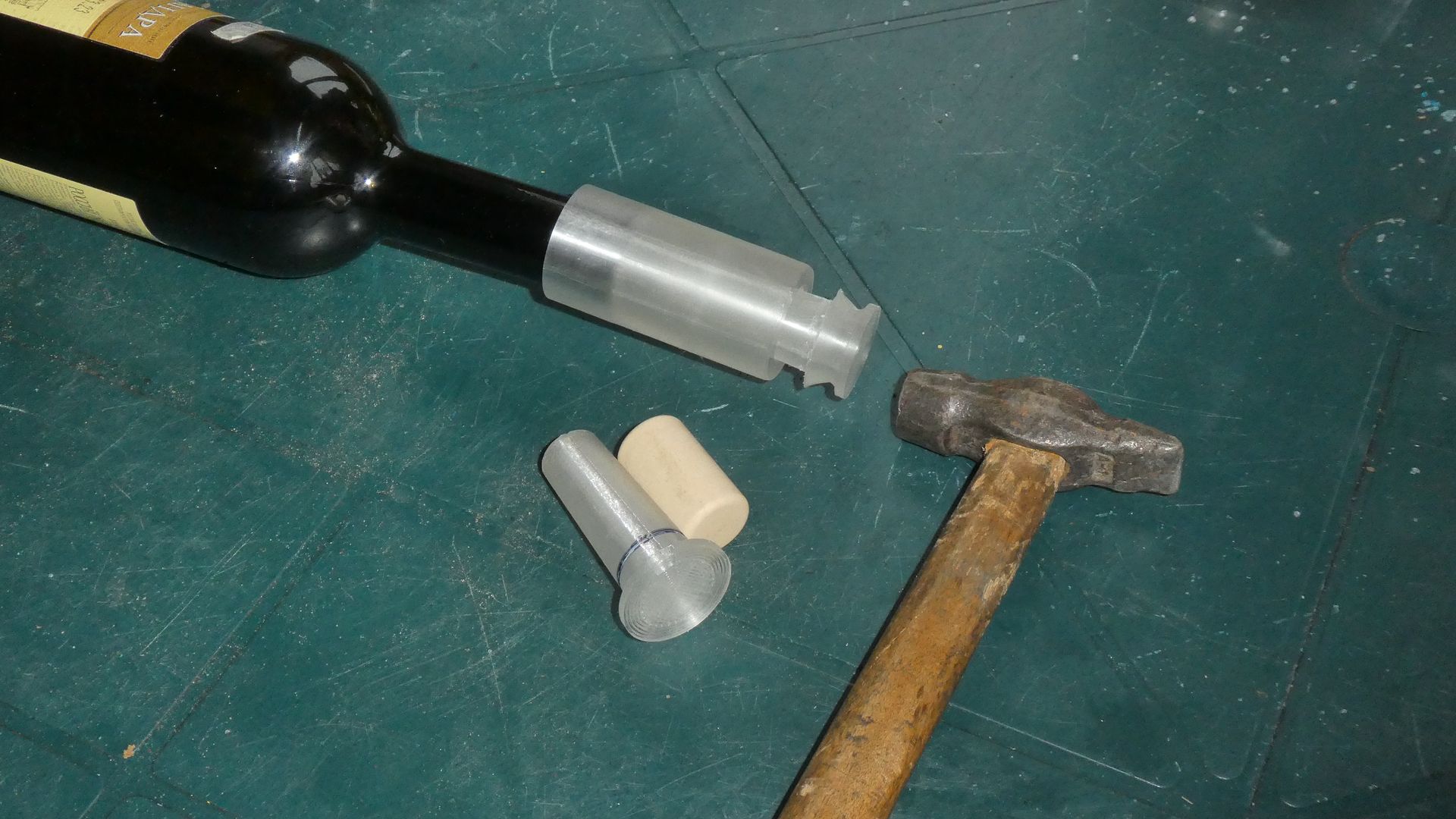Wine bottle corker (hammer version)