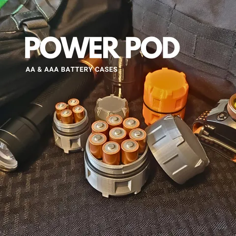 Waterproof AA & AAA Battery Cases - Power Pods