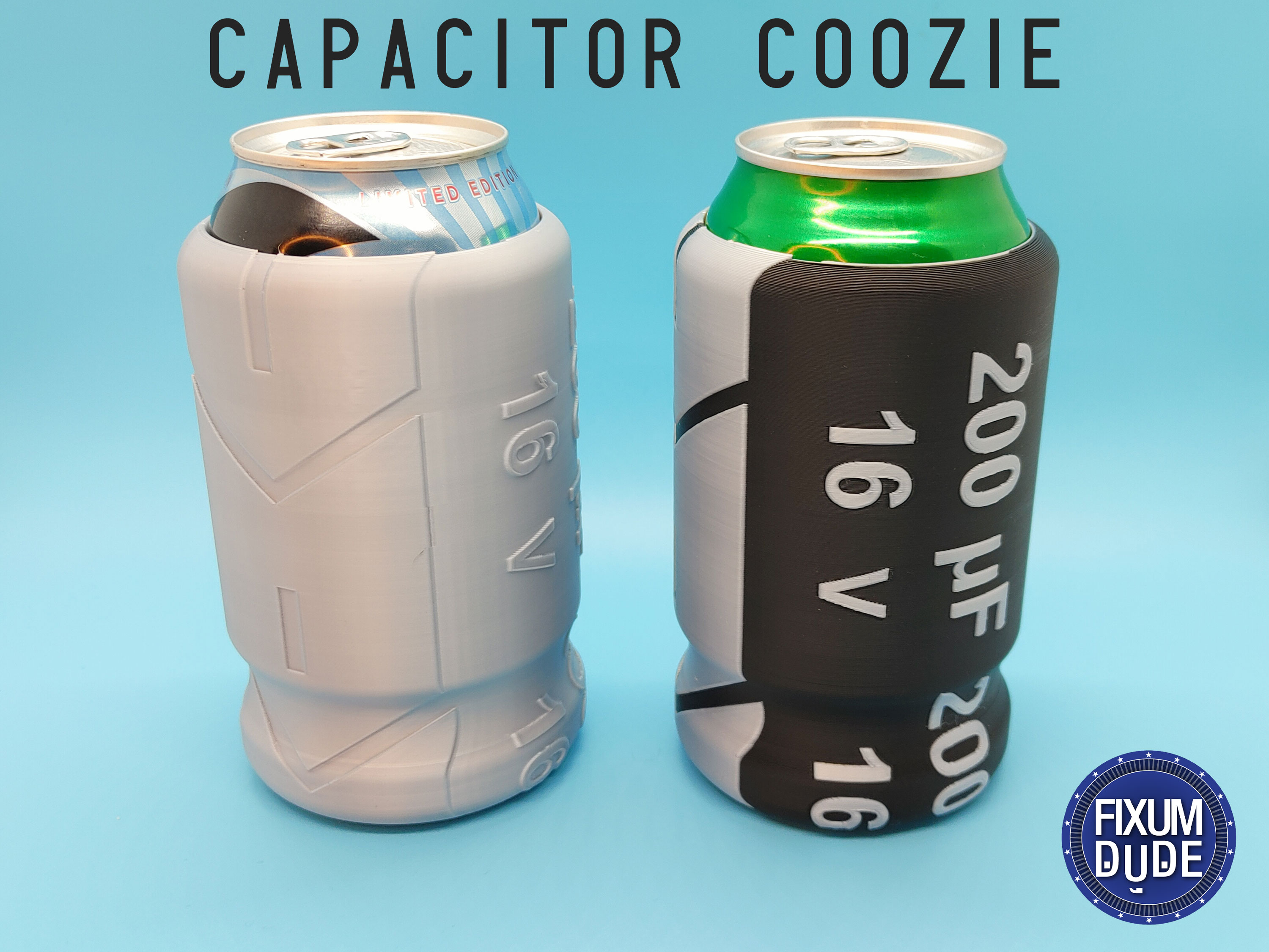 Electrolytic Capacitor Coozie Can Holder by fixumdude Printables Store