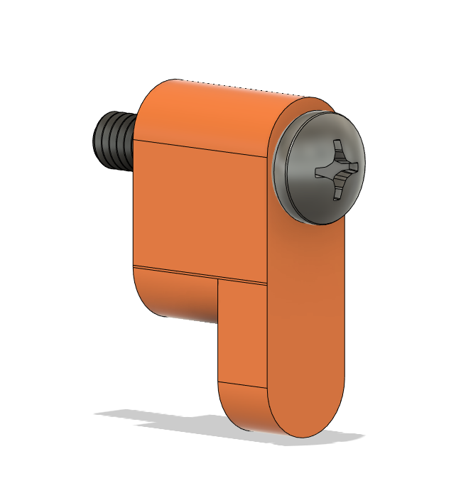 Skadis Hook for Heat-Set Inserts, M2.5 (simplified)