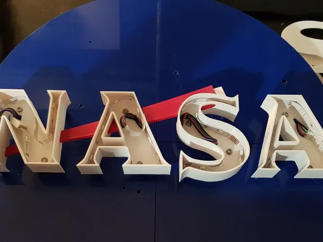 3d Nasa Insignia Logo Sign Lamp By Keko Download Free Stl Model Printables Com