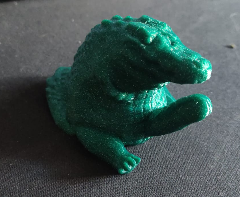 well dotated chubby crocodile