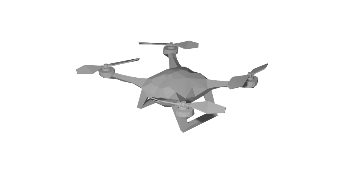 Low Poly Drone / Low Poly Quadcopter by pimda | Download free STL model ...