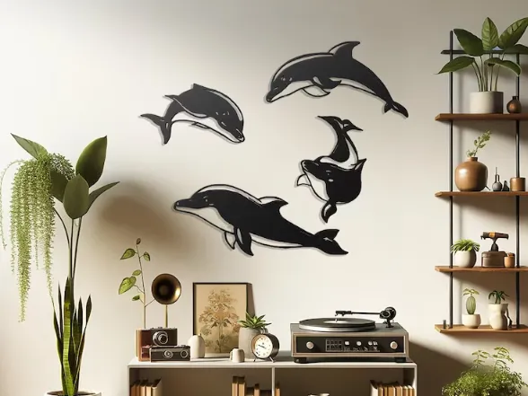 Playful Dolphins Wall Art