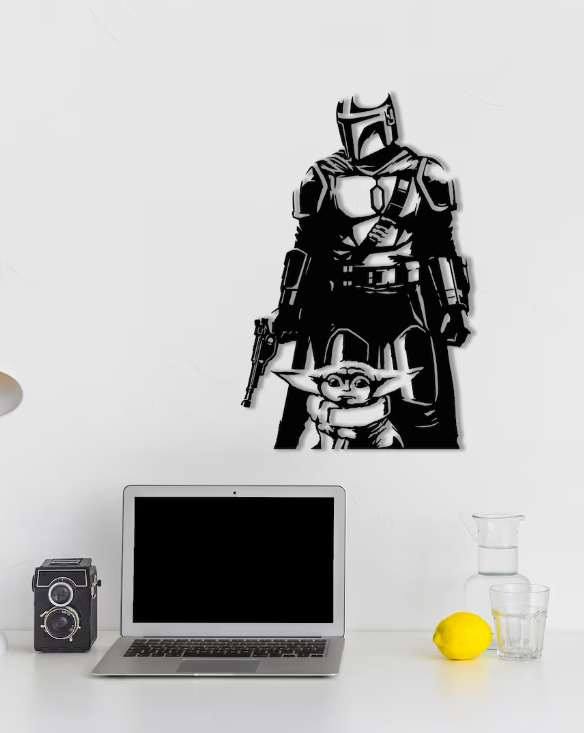 mandalorian and grogu Wall Art by Jura Švébiš | Download free STL model ...