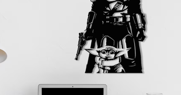 mandalorian and grogu Wall Art by Jura Švébiš | Download free STL model ...