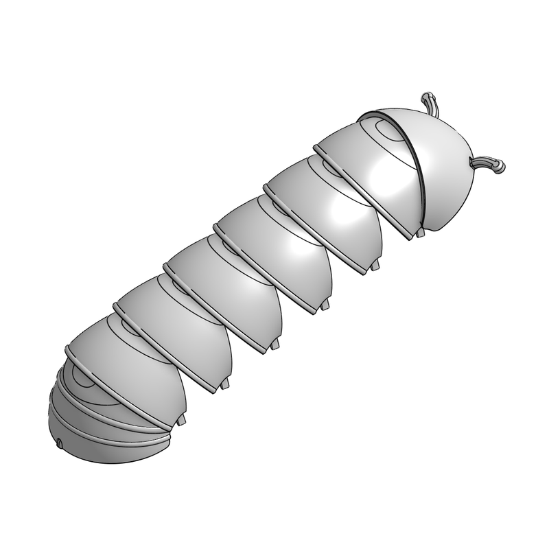 Cute Articulated Flexi Roly Poly Pillbug by Major Hack | Download free ...