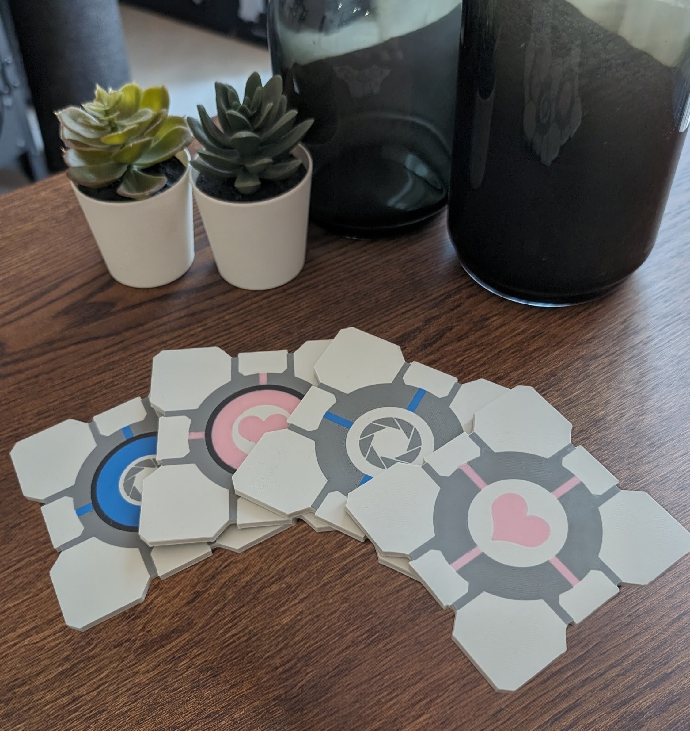 Portal Cubes Coasters (Multi-part version)