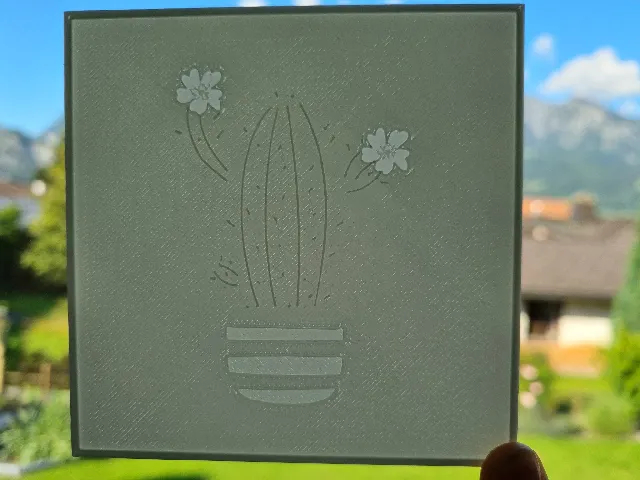Cute Cactus Lithophane