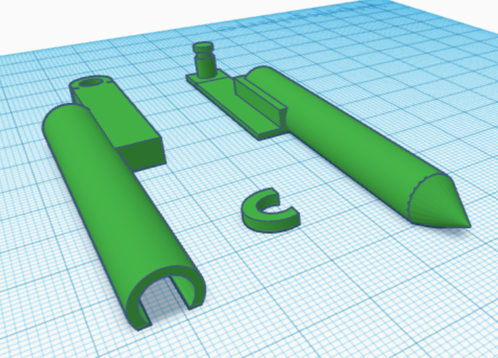 Simple contour duplication tool, print in place compass and scribe.