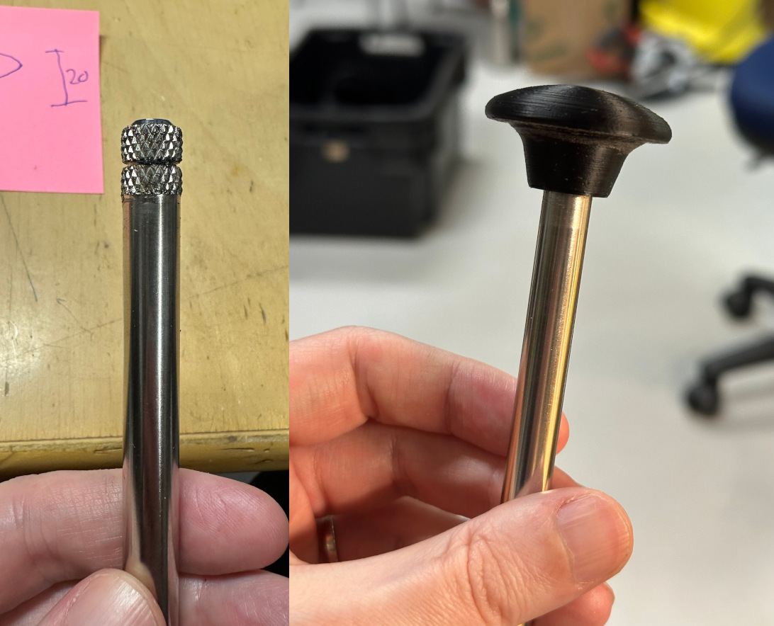 Pinball machine shooter rod handle