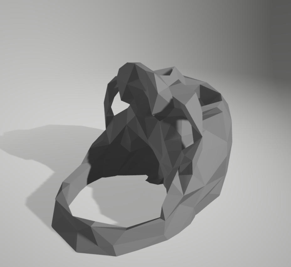 Low-Poly Skull Dice Tower - No Bottom