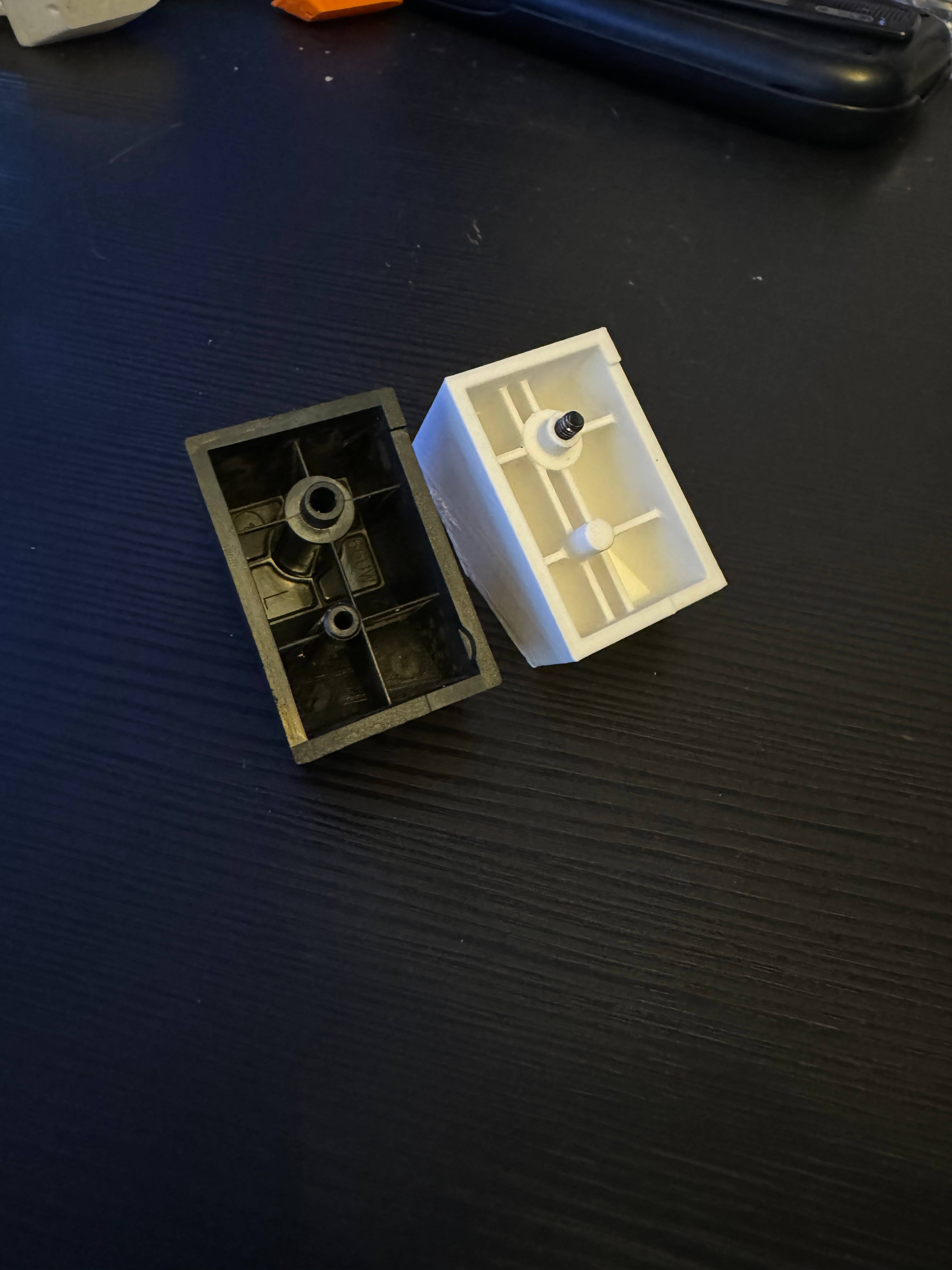 Corsair 4000d case rear foot (STEP+f3d)
